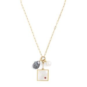 Lizzie Fortunato Pearl Domino Necklace